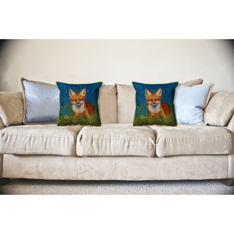 Red Fox Large Indoor/Outdoor Pillow 18x18