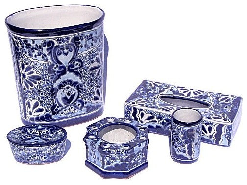 Traditional Talavera Ceramic Bathroom Set