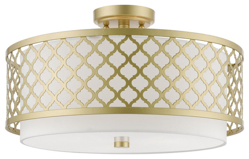 Arabesque 3 Light Soft Gold Large Semi-Flush