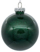 Clear Ornament With Glitter Interior , Midnight Green, 6"
