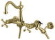 KS126XAXBS-P Heritage Wall Mount Bridge Kitchen Faucet with Brass Sprayer, Brush