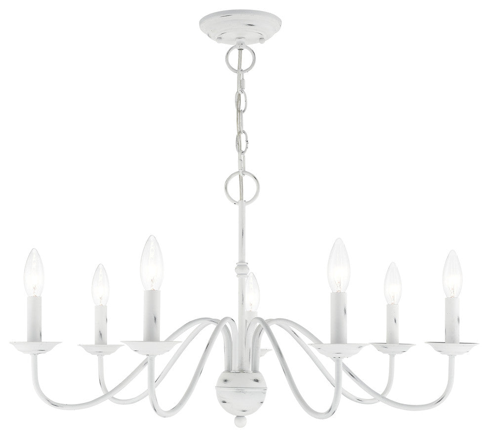 Traditional Chandelier, Antique White