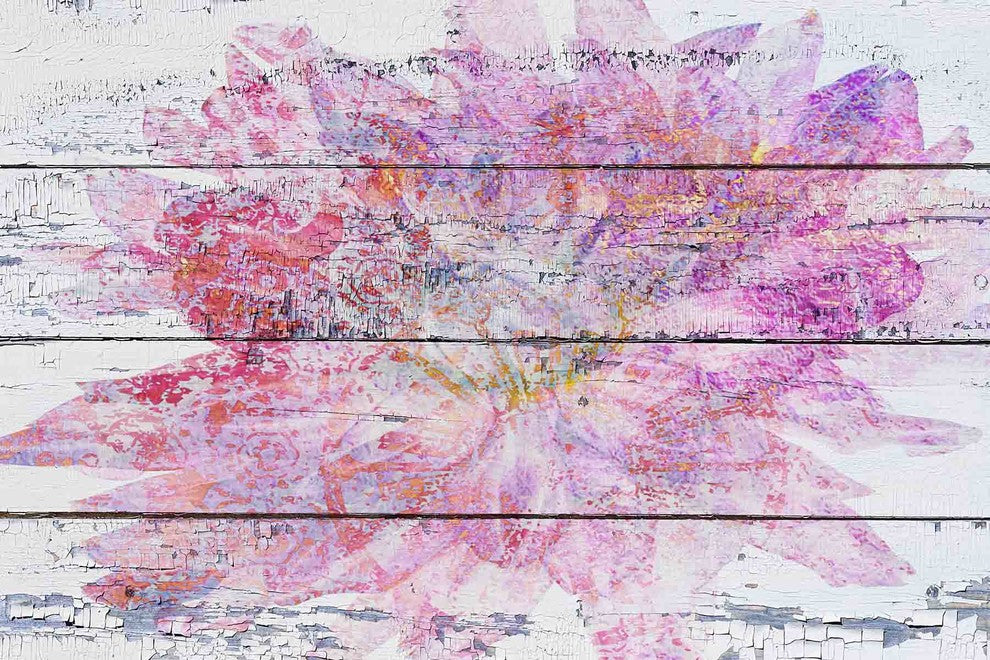 "Pink and Gold Floral" Painting Print on Canvas by Irena Orlov