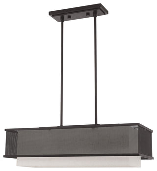Livex Lighting Bronze 3-Light Linear Chandelier