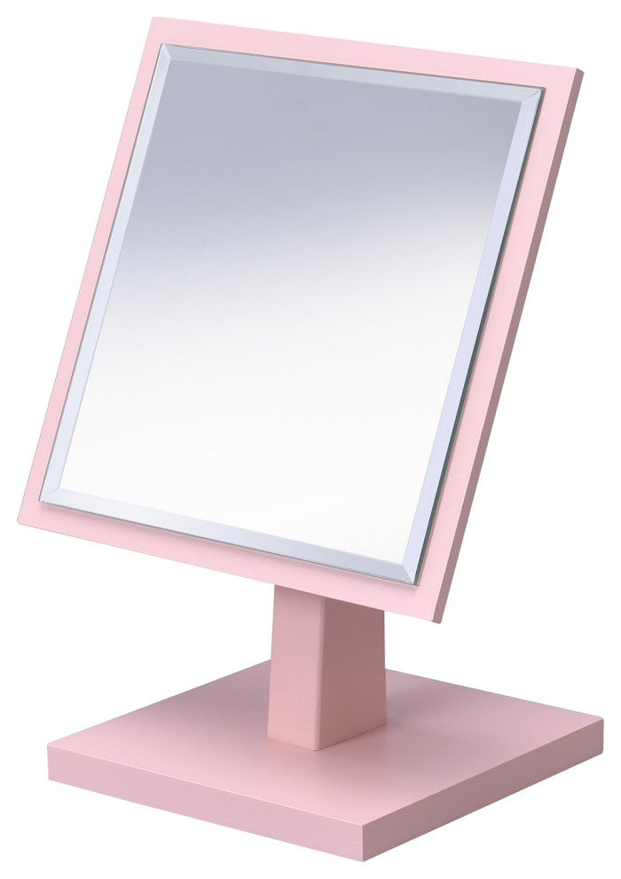 Pretty Pink Square Make Up Vanity Mirror