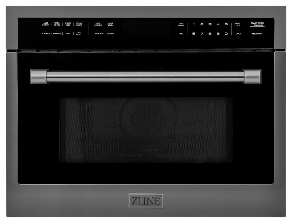 ZLINE 24" Microwave Oven, Black Stainless Steel MWO-24-BS