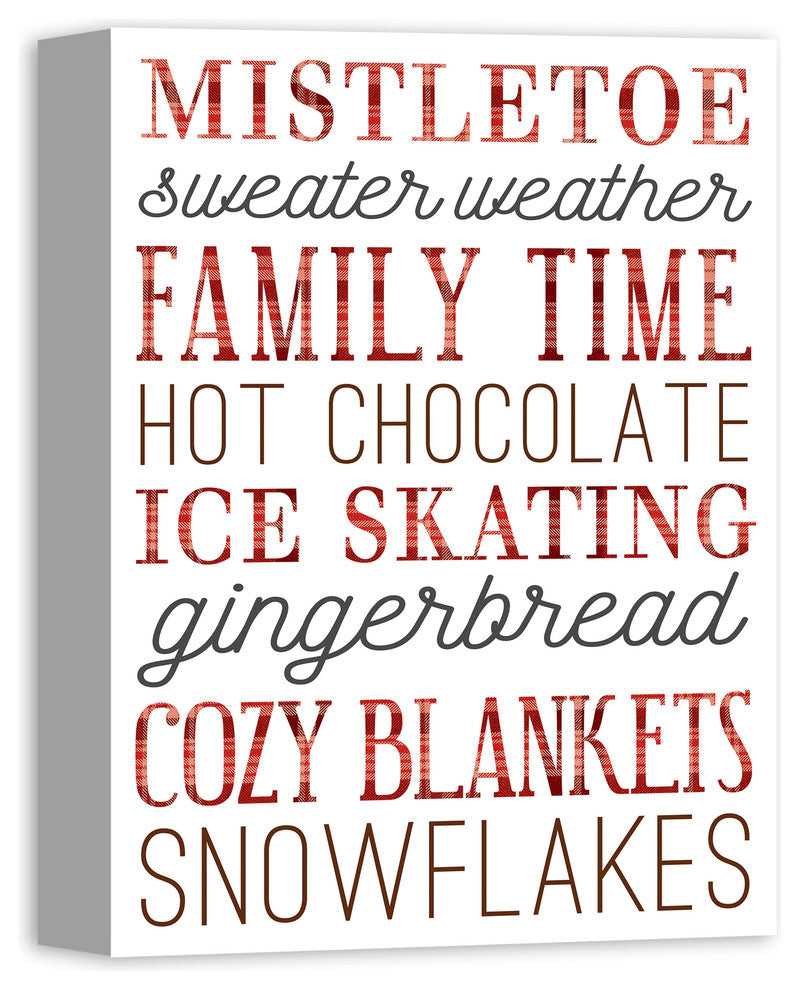 Best Things About Christmas 12x16 Canvas Wall Art