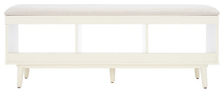 Safavieh Cricket Open Shelf Bench, Creme/Creme
