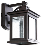Safavieh Gorgen Outdoor Wall Lantern Oil Rubbed Bronze, Black