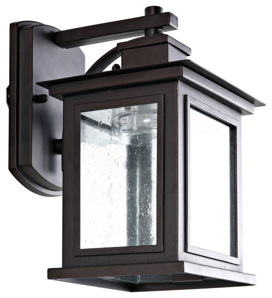 Safavieh Gorgen Outdoor Wall Lantern Oil Rubbed Bronze, Black