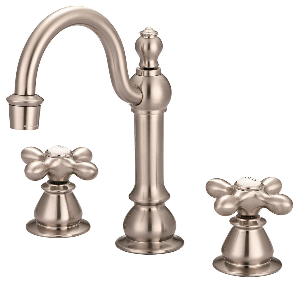 Water Creation Vintage Classic Widespread Lavatory Faucet With Pop-Up Drain