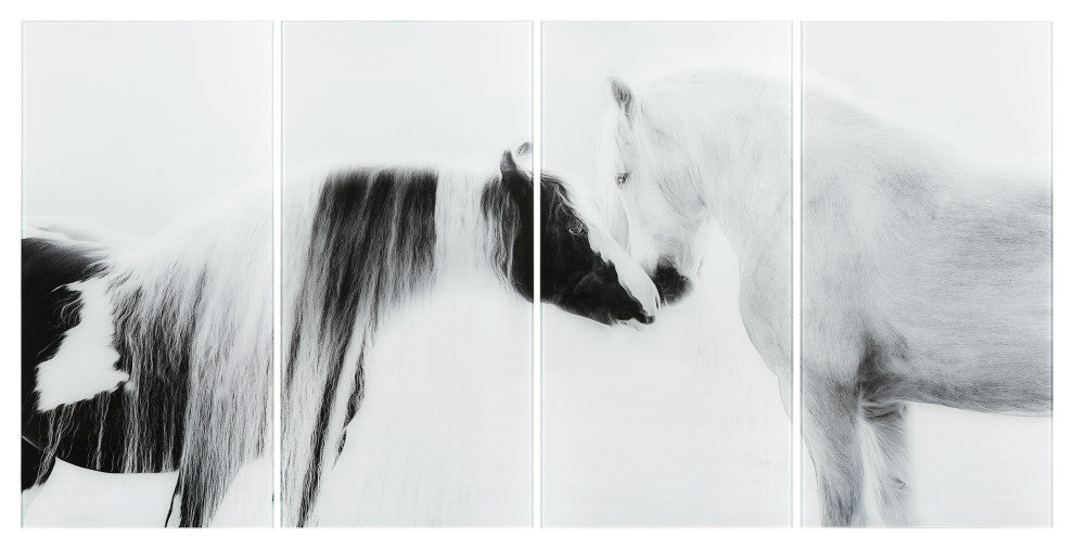 Collection of Horses Frameless Free Floating Tempered Glass Graphic Wall Art Set