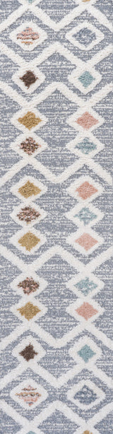 Monique Trellis High-Low Multi/Gray 2'x8' Runner Rug