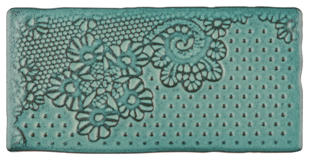 Antic Feelings Ceramic Subway Wall Tile, Lava Verde