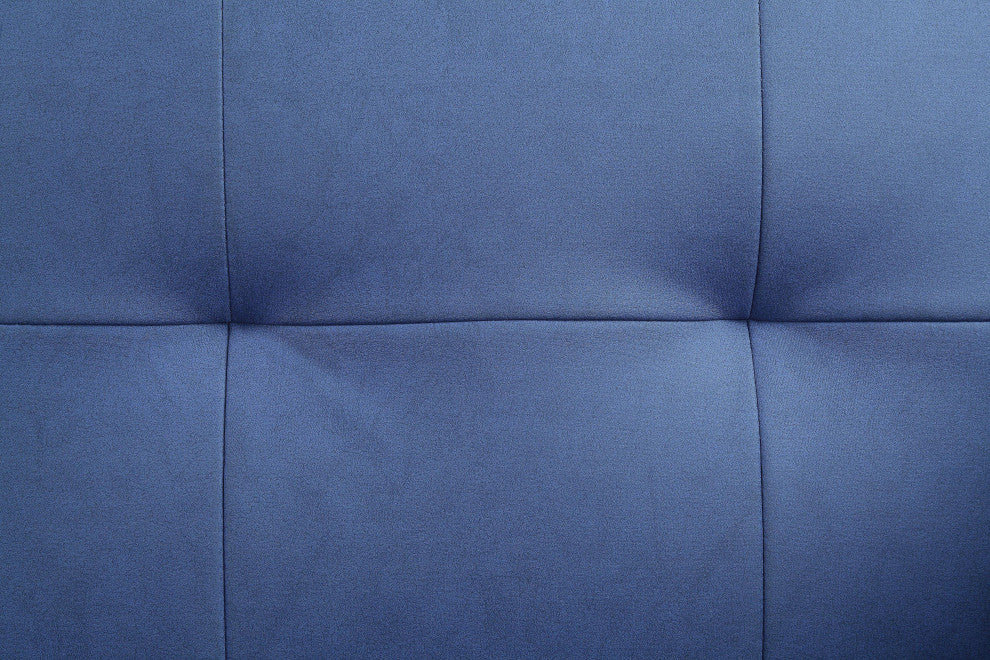 ACME Nafisa Adjustable Sofa and Ottoman, Blue Fabric