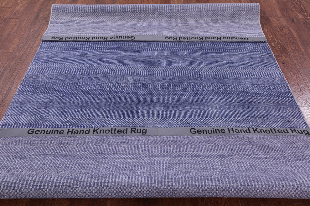 Wool and Silk Handmade Savannah Grass Rug 6' 1" X 9' 3" Q11933