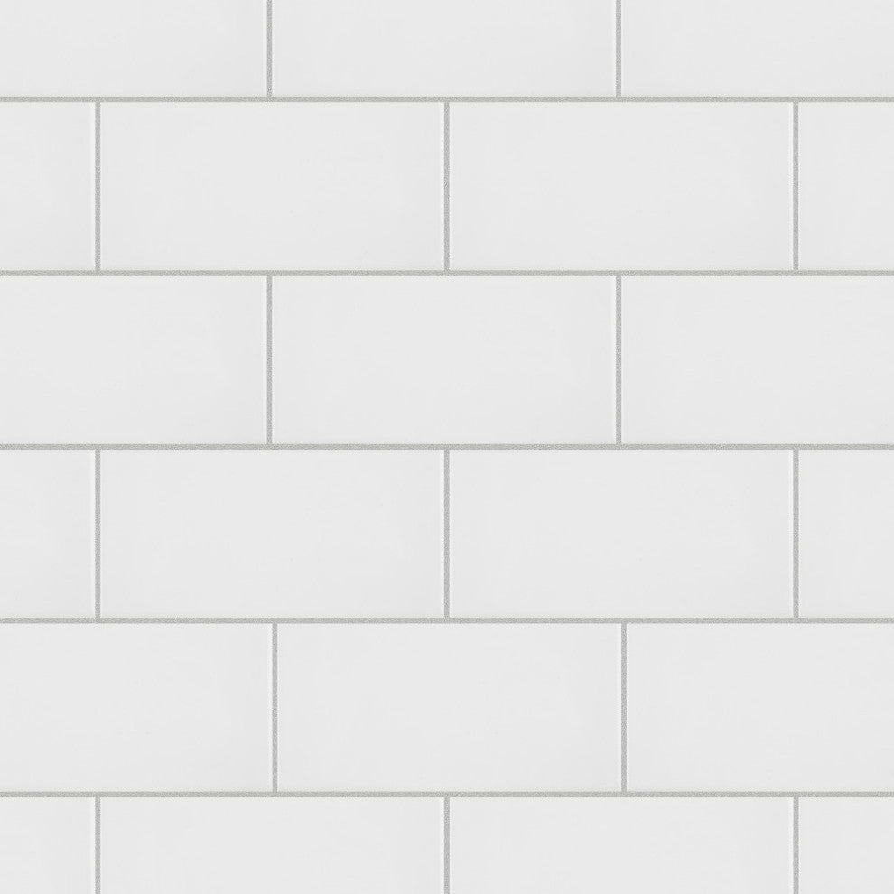 Park Slope Subway Glossy White Ceramic Wall Tile