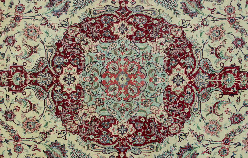 Pak-Persian Kazvin Ivory Rug 12'2"x18'2"