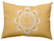 Ikat Mandala Indoor/Outdoor Lumbar Pillow, Sunshine Yellow, 14x20"