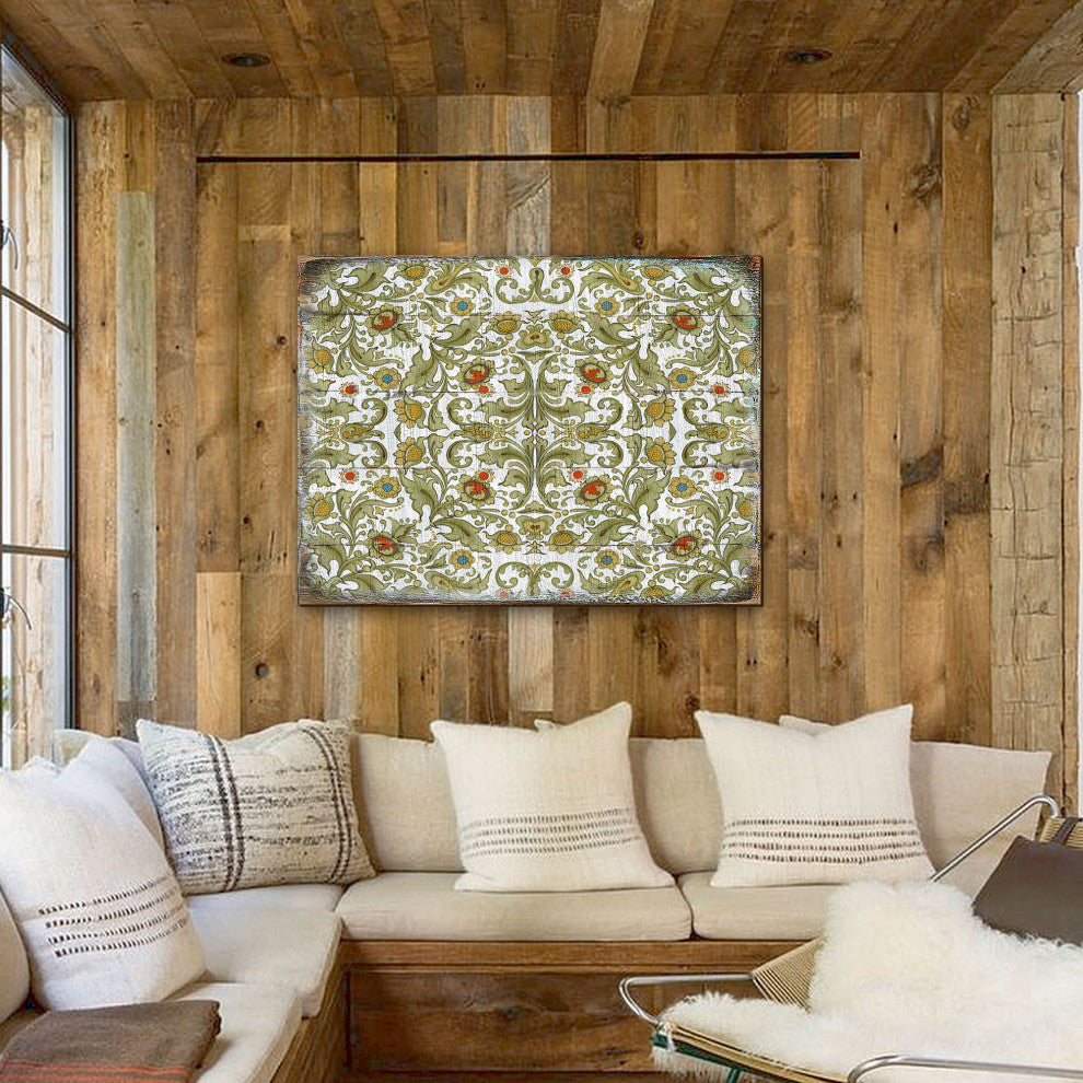 Decorative Pattern Wooden Block, 18"x12"