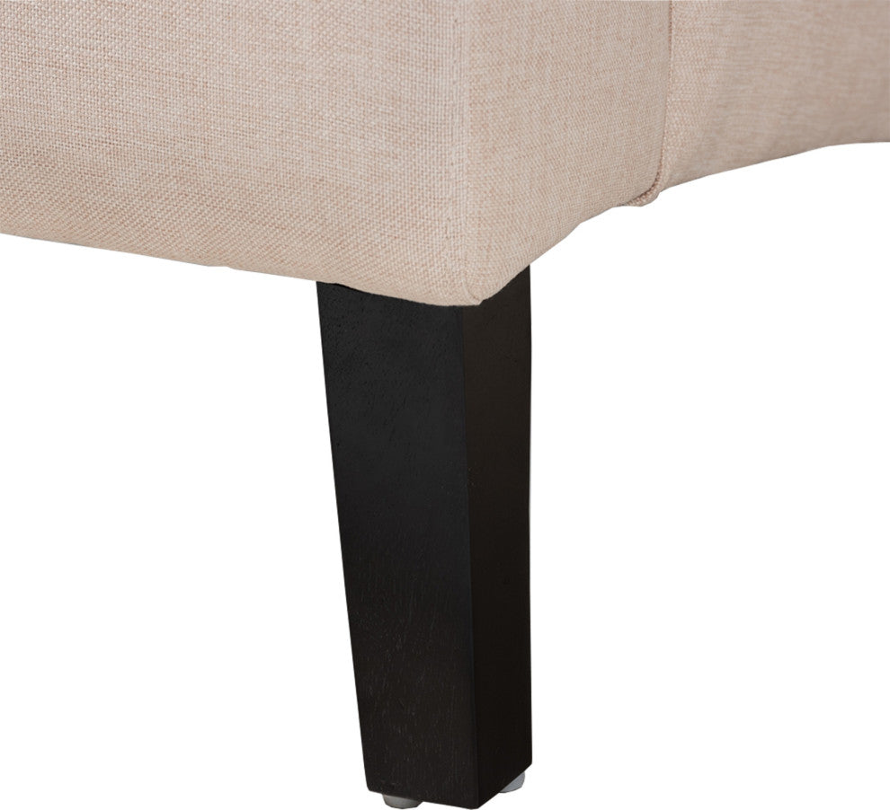 Transitional Gray Fabric Upholstered Accent Chair