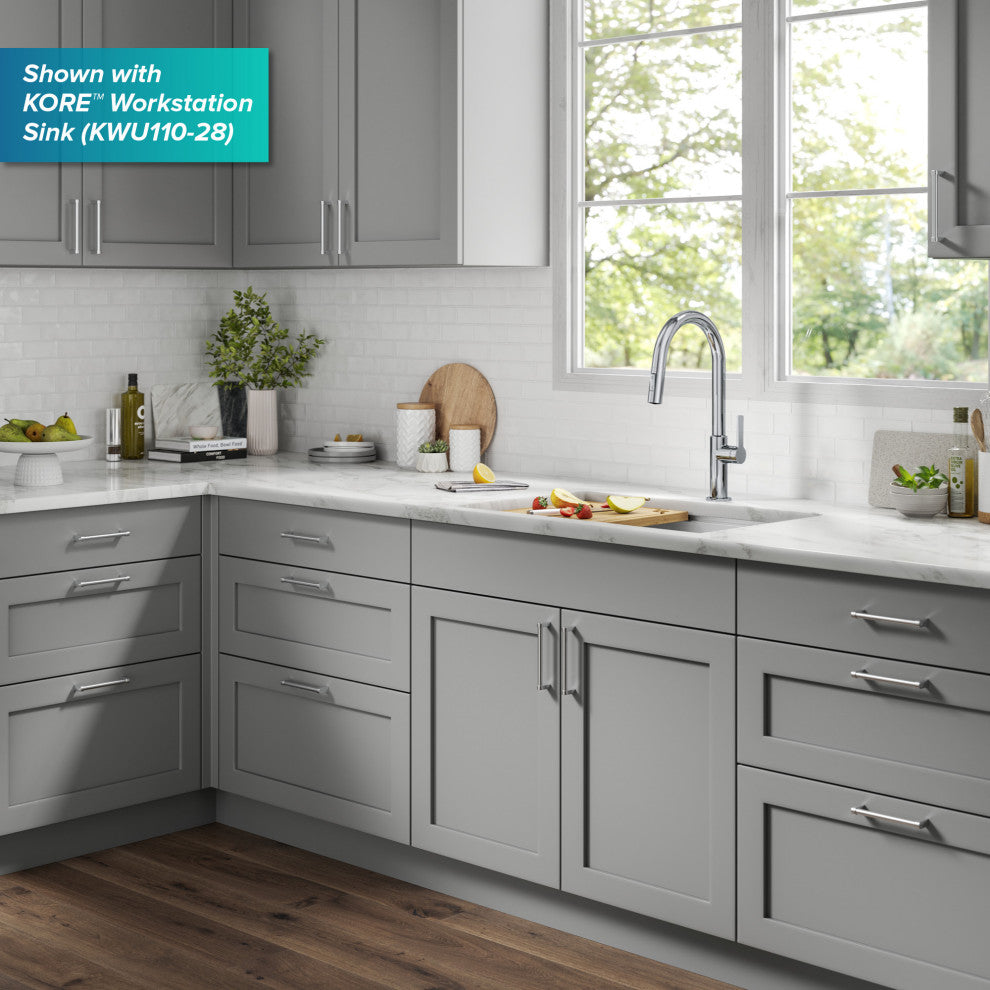 Oletto Pull-Down 1-Hole Kitchen Faucet, Chrome, Model Kpf-2820ch