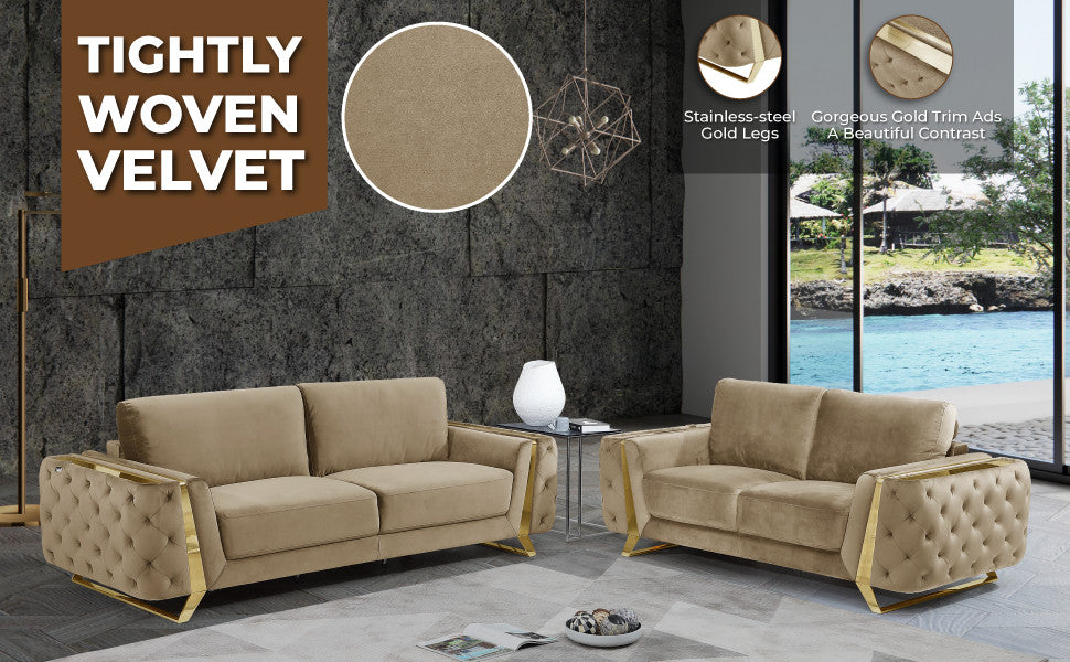 Lorenzo Velvet  Loveseat