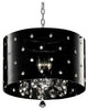 Bronte Contemporary Ceiling Lamp, Black & Chrome