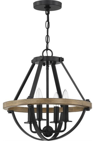 Quoizel BRL2816EK Four Light Pendant, Earth Black Finish
