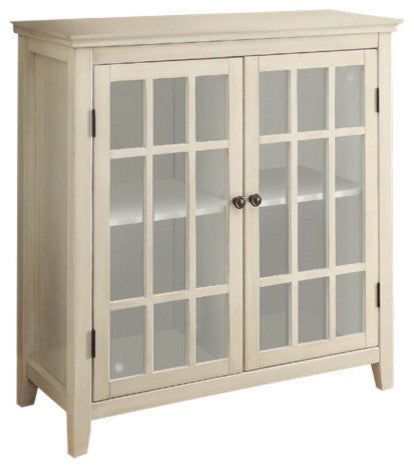 Linon Largo Double Door Cabinet, Antique Turquoise