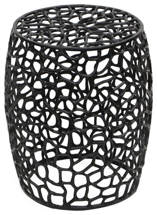 Priya Aluminum Coffee Table, Black, End Table
