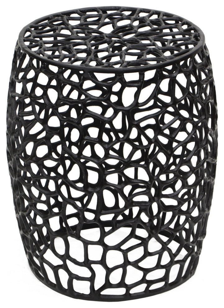 Priya Aluminum Coffee Table, Black, End Table