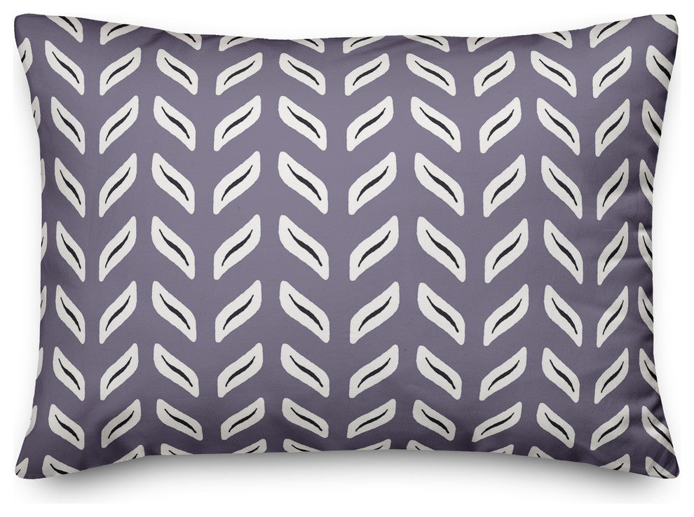 Tire Track Pattern in Purple Throw Pillow