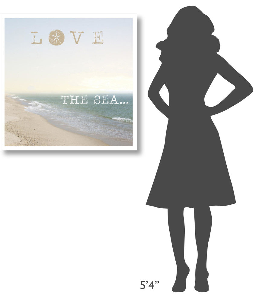 "Love the Sea" Digital Paper Print by Laura Marshall, 32"x32"