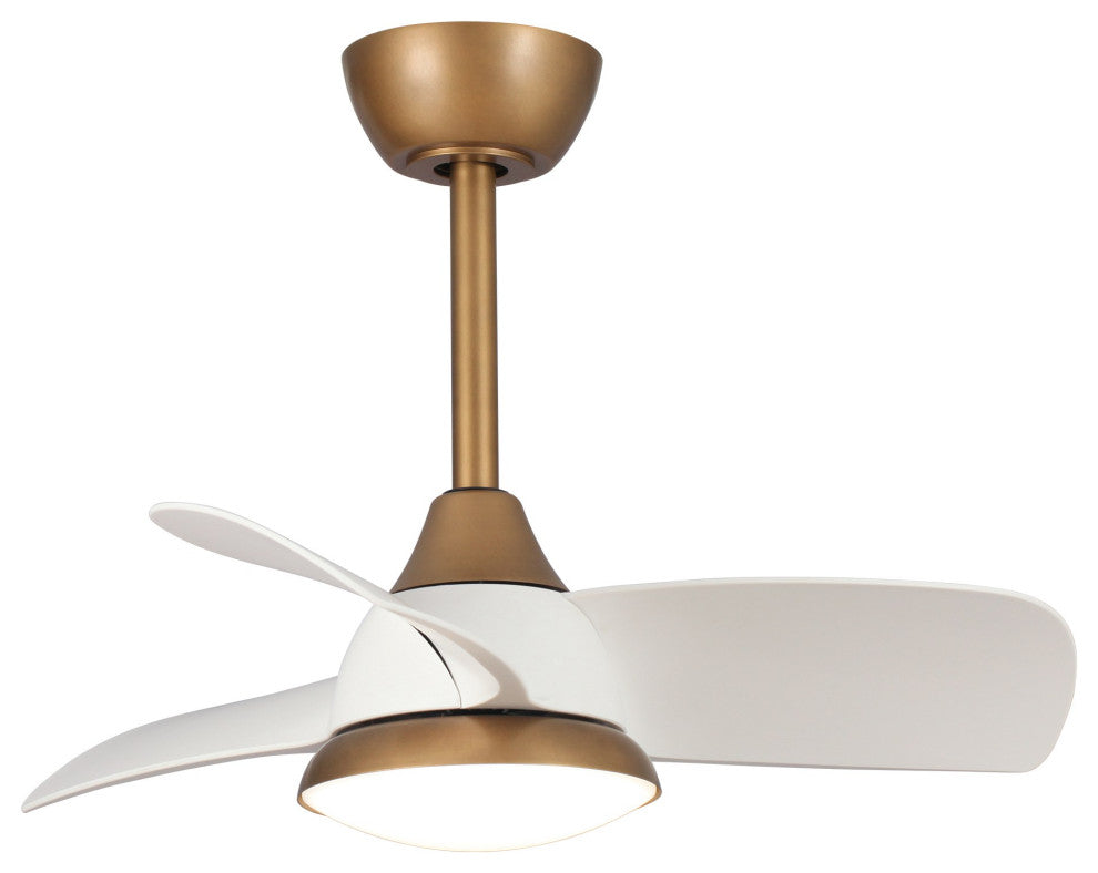 28 in Modern Ceiling fan with Remote Control, White