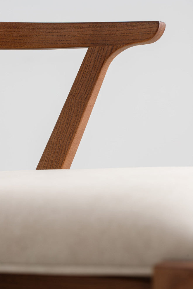 Ellis Dining Chair Brown With Beige Material