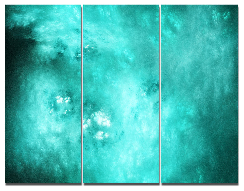 Blur Blue Sky with Stars, Abstract Triptych Canvas Art Print, 36x28, 3 Panels