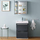 Valencia 24" Dark Slate Gray Free Standing Vanity Set, Cabinet, Faucet FFT3071CH
