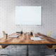 Magnetic Wall Mounted Glass Board, 48"x36"