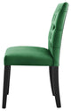 Side Dining Chair, Set of 2, Green, Velvet, Modern, Cafe Bistro Hospitality