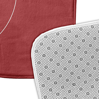 34" x 21" Gone Forever Overboard Bathmat, Ligonberry Red