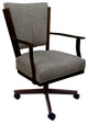 Montana Swivel Metal Dining Caster Chair Reading Base, Plumley Cocoa - Brown