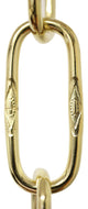 RCH Hardware Steel Spanish Chandelier Chain, 2 Sizes, 10', Polished Brass, U52