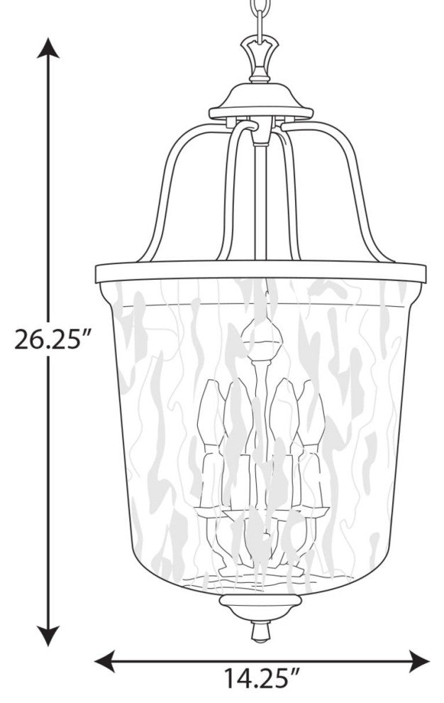 Bowman Collection 4-Light Black Foyer Pendant