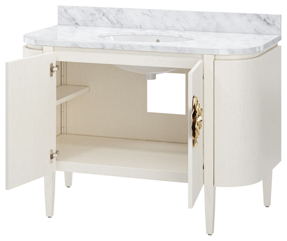 Briallen 48" White Vanity with Oval Undermount Sink