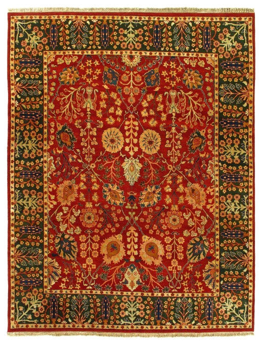 Fine Hand Knotted Indian Agra Rug 8'1''x10'2''