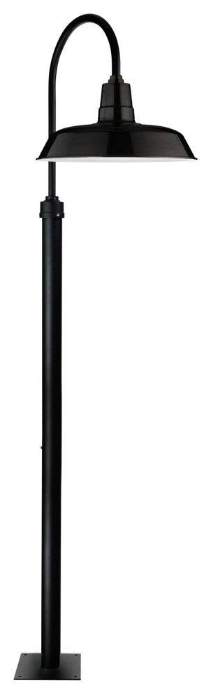 Cocoweb 18" Vintage LED Post Lamp in Black With 8' Post