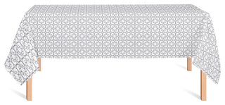 Delicate Tile Pattern Dark Gray 58x102 Tablecloth