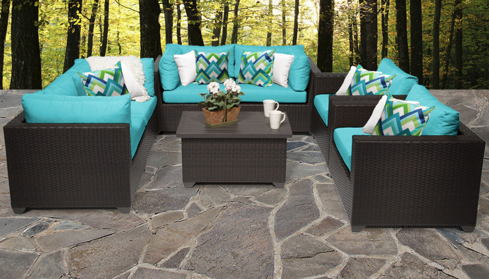 Belle 7 Piece Outdoor Wicker Patio Furniture Set 07c