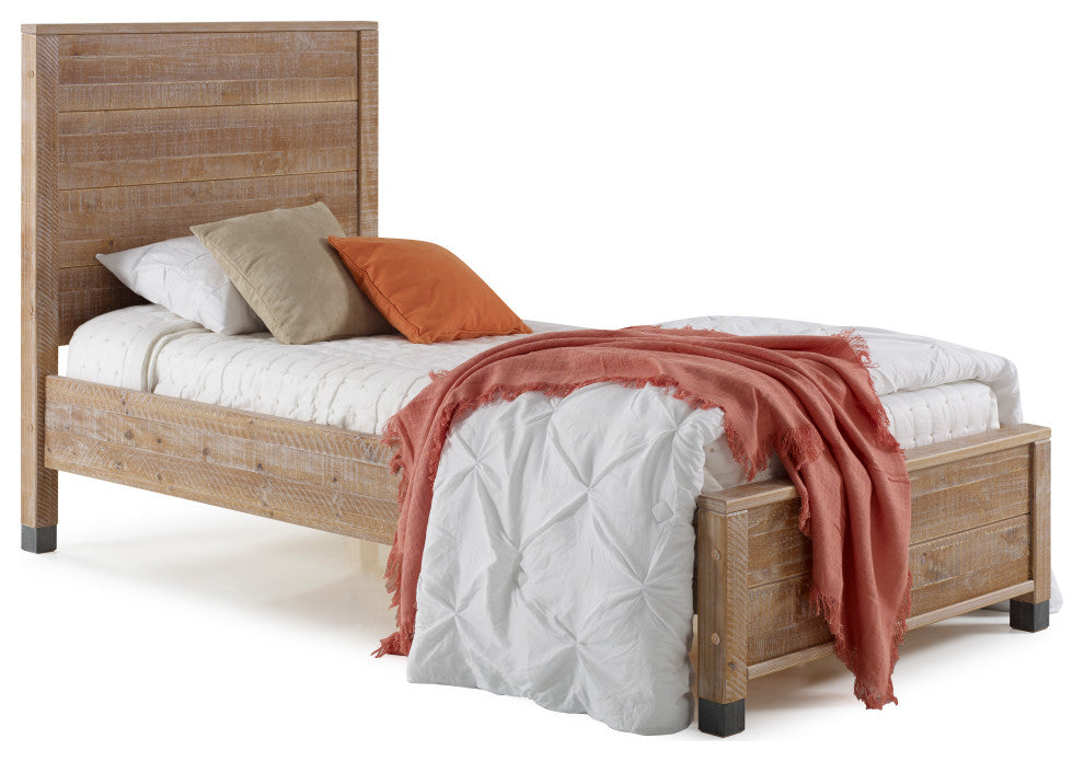 Baja Platform Bed, Barnwood, Twin